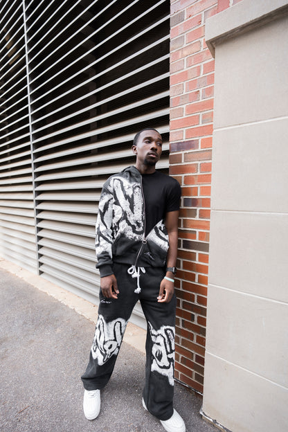 BLACK & WHITE NOVAÌR SWEATPANTS