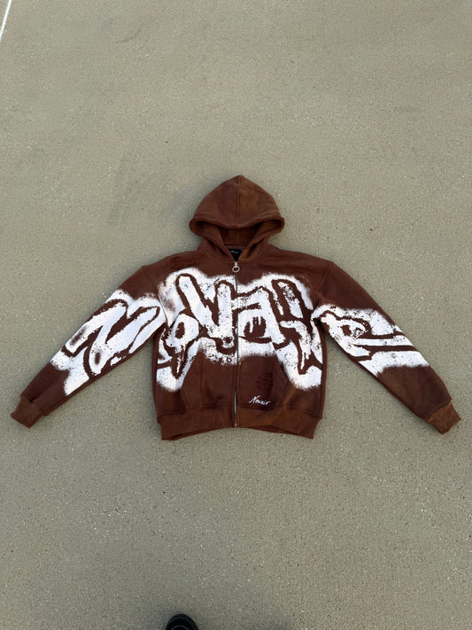 BROWN & WHITE NOVAÌR ZIPUP