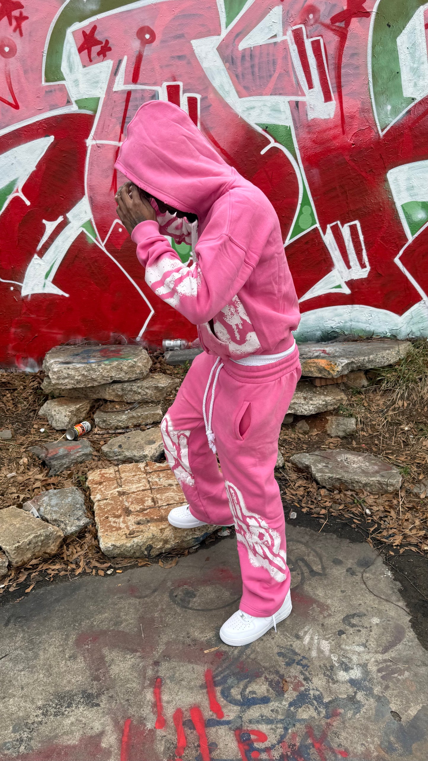 PINK & WHITE NOVAÌR SWEATPANTS