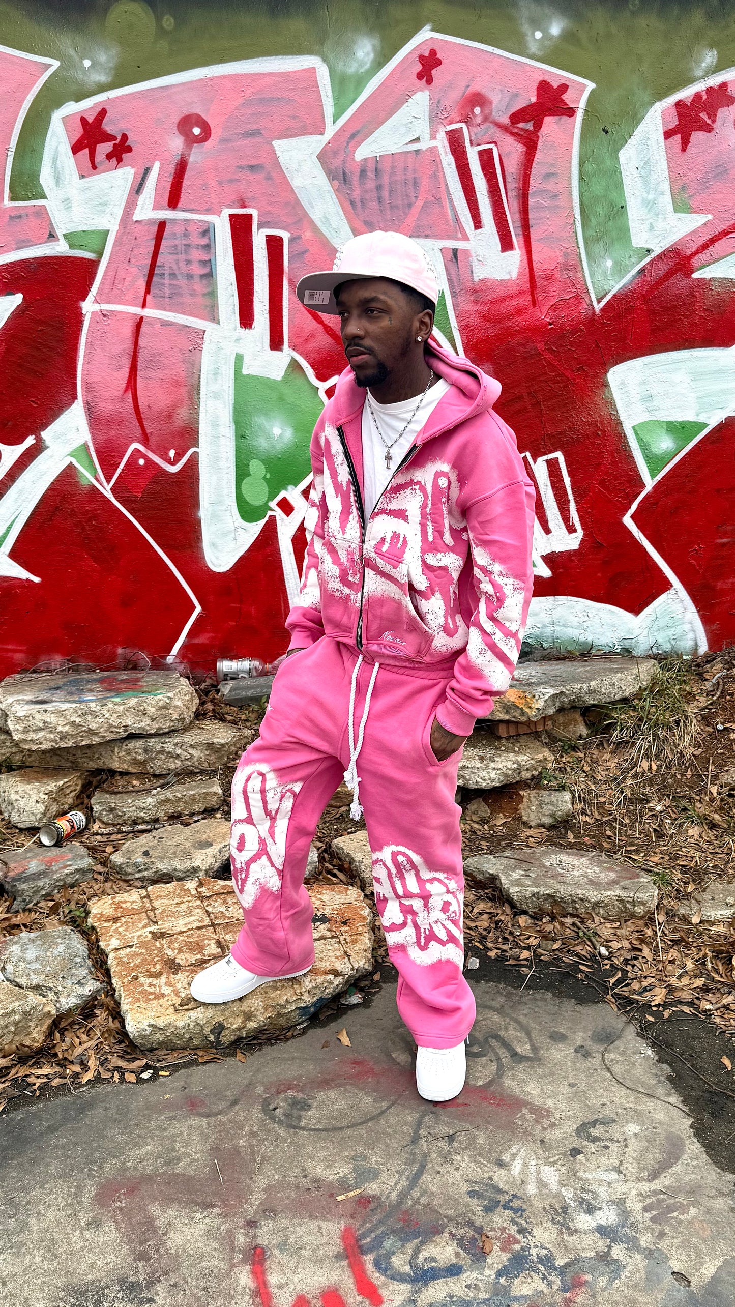 PINK & WHITE NOVAÌR SWEATPANTS