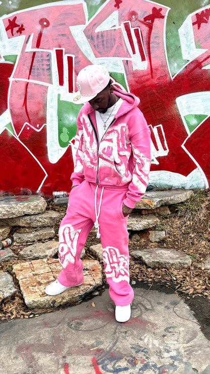 PINK & WHITE NOVAÌR SWEATPANTS
